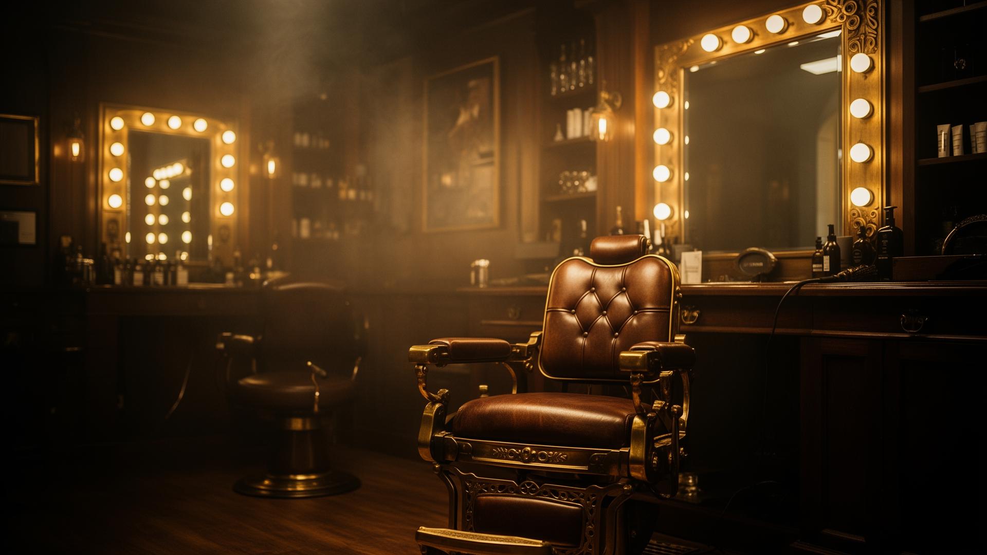 Interno del barber shop Barbiere Istanbul a Trieste
